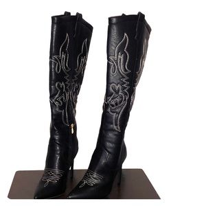 High heel cowboy boots